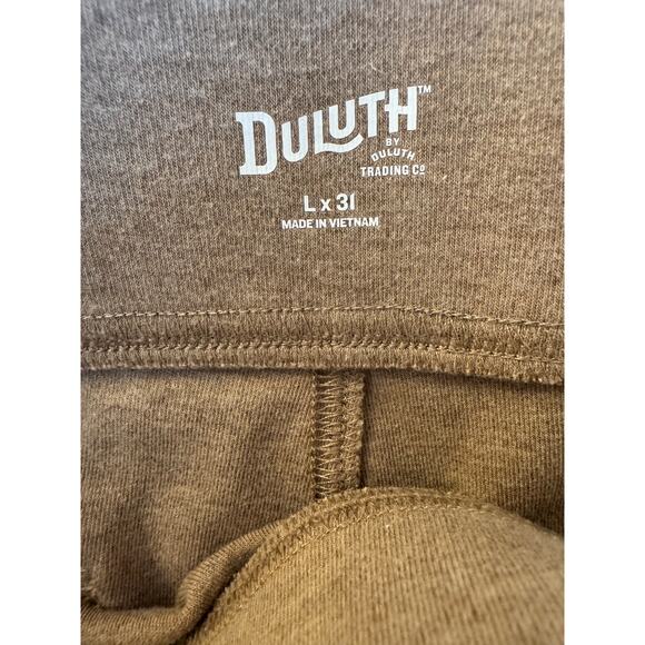 Duluth Trading Co. NoGA Naturale Cotton Slim Leg Oatmeal Tan Pull On Pants Large - Picture 7 of 9